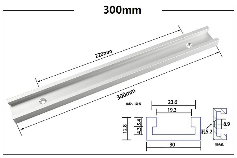 Aluminium alloy T-tracks Slot Miter Track And Miter Bar Slider Table Saw Miter Gauge Rod Woodworking Tools DIY