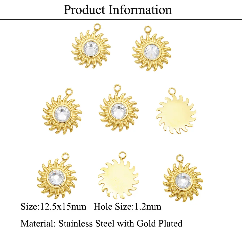 3 шт./лот 100% Подвеска из нержавеющей стали в виде сердца солнца звезды Луны