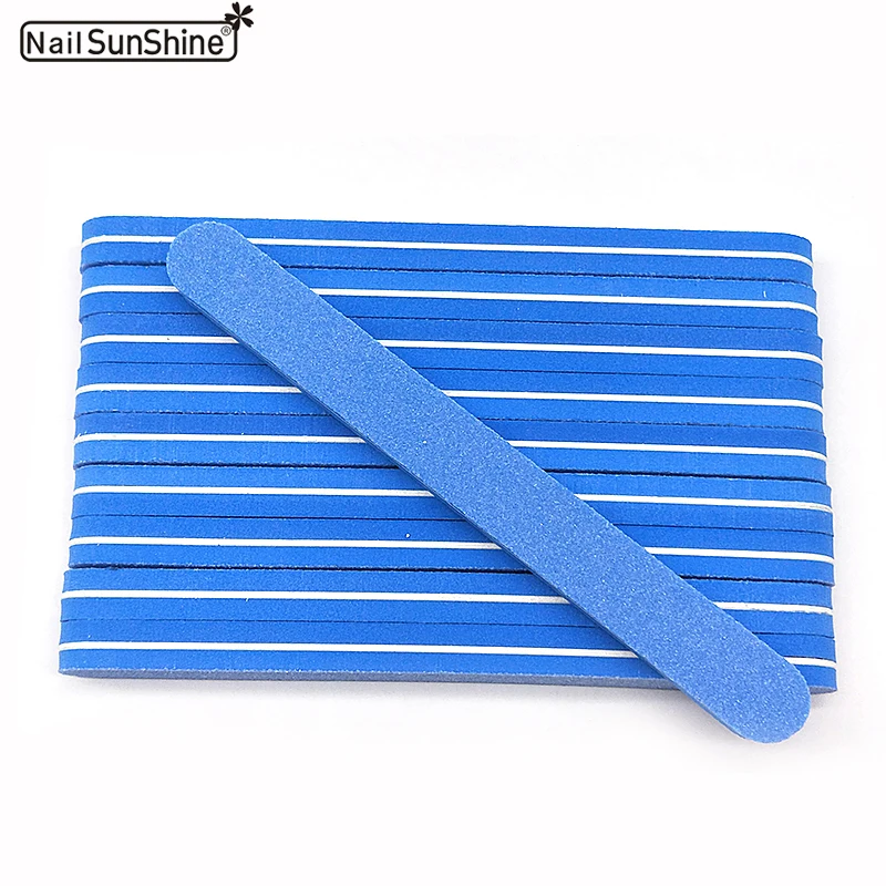 

50 pcs/lot Double Side Nail files buffer Trimmer Buffer 100/180 lime a ongle Nail Art Tools Washable Buffing Sanding File Sponge