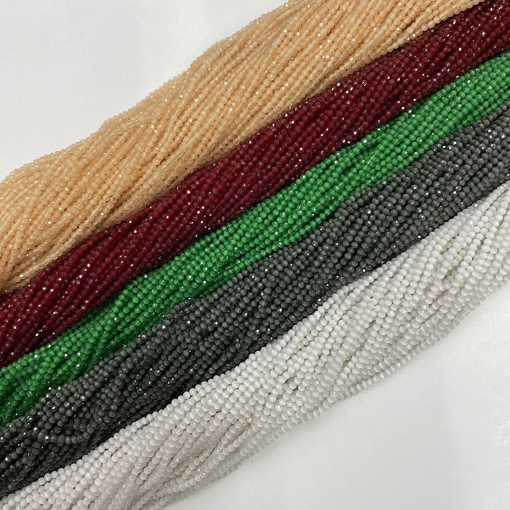 Граненые хрустальные бусины из натурального циркона незакрепленные полуготовые