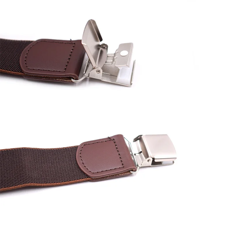 Новые модные мужские подтяжки повседневные кожаные регулируемые 3 зажима ремень