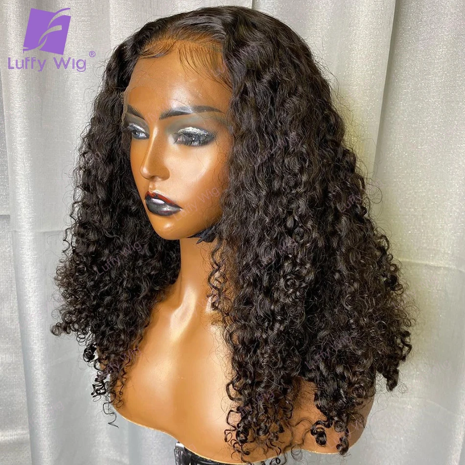 

Афро кудрявые 13x 6 парик на сетке спереди бразильские волосы Remy человеческие волосы парики без клея 250 плотность предварительно выщипанные д...
