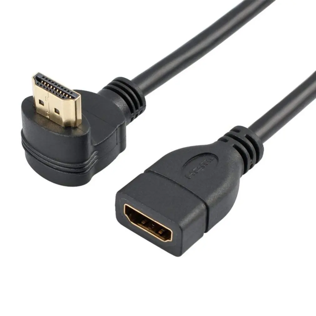 Удлинитель HDMI совместимый с углом 90 градусов кабель штекер гнездо 4K для HD TV LCD