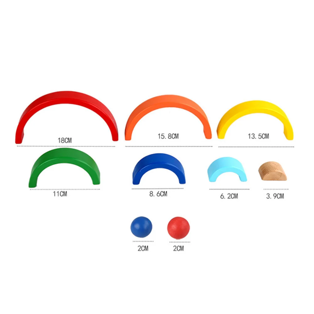 1 шт. Радуга Штабелер блоки деревянные укладки игрушка творческий укладчик