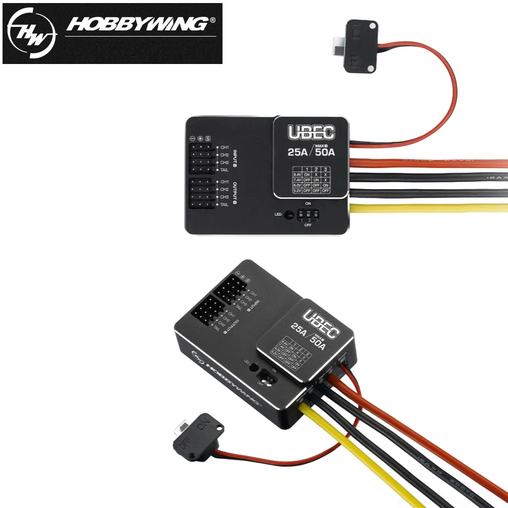 1 шт. Hobbywing 10A 2-6 S/25A 3-18S UBEC модуль внешнего переключения модуль для DIY FPV мини гоночный Квадрокоптер Дрон