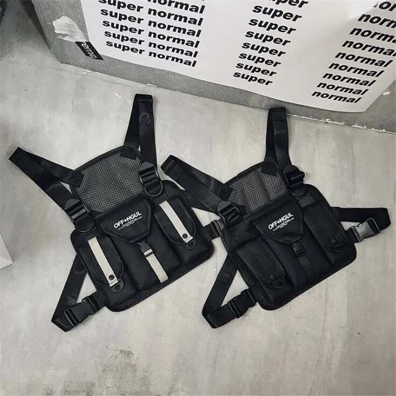 Мужской женский мужской тактический рюкзак Harajuku в стиле хип-хоп нагрудная сумка