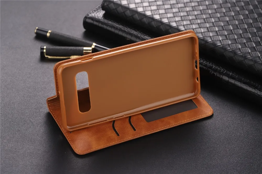 Магнитный кожаный чехол-книжка в стиле ретро для samsung Galaxy S8, S9, S10 Plus, S10e, Note 9, S7 Edge, чехол-кошелек, слот для карт, подставка