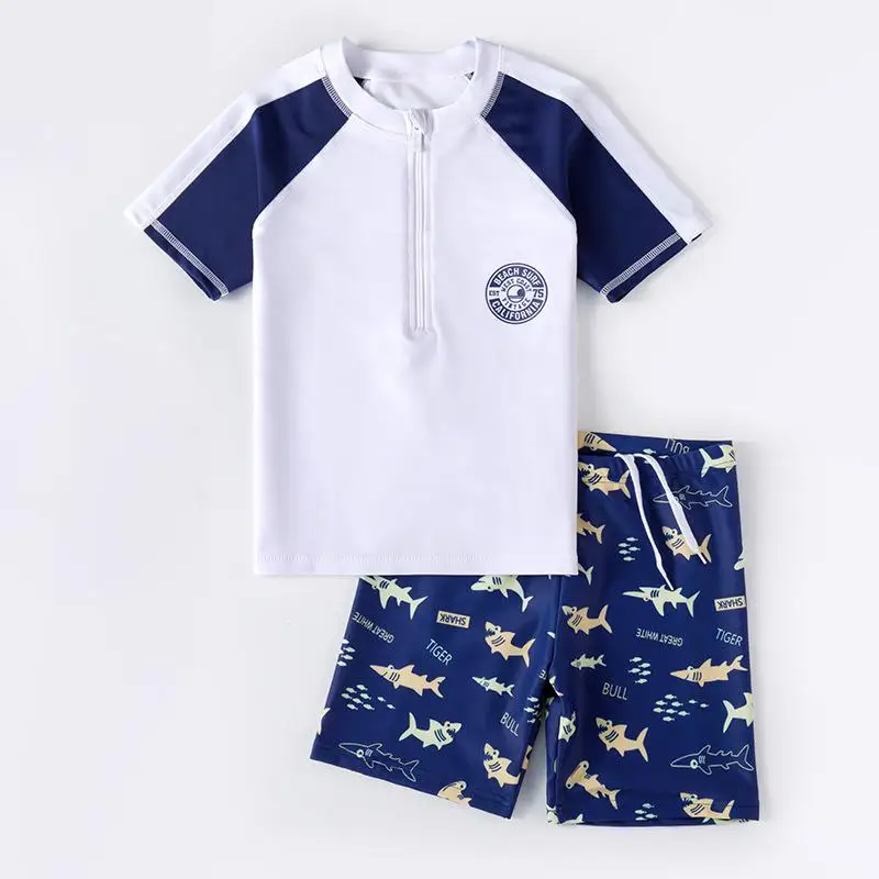 

Children's Swimsuit Boys Student Quick-drying Split Baby Swimsuit Small Medium and Big Boy Boy Hot Spring Swimsuit Set