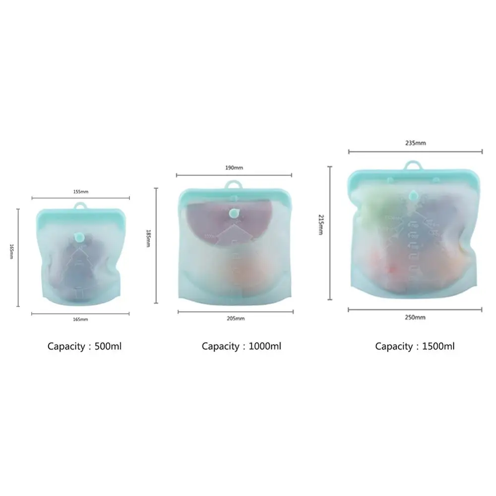 Силиконовые вакуумные контейнеры для хранения еды герметичные многоразовые