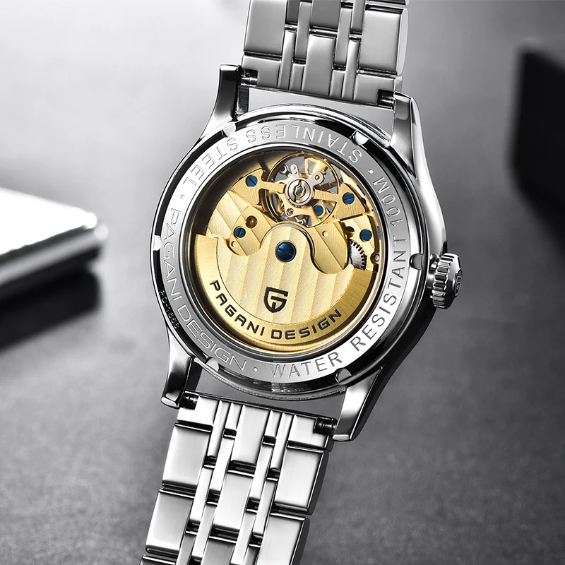 

waterproof 100m automatic mechanical movement men's watches fashion casual tourbillon brand watch for men PAGANI DESIGN clock