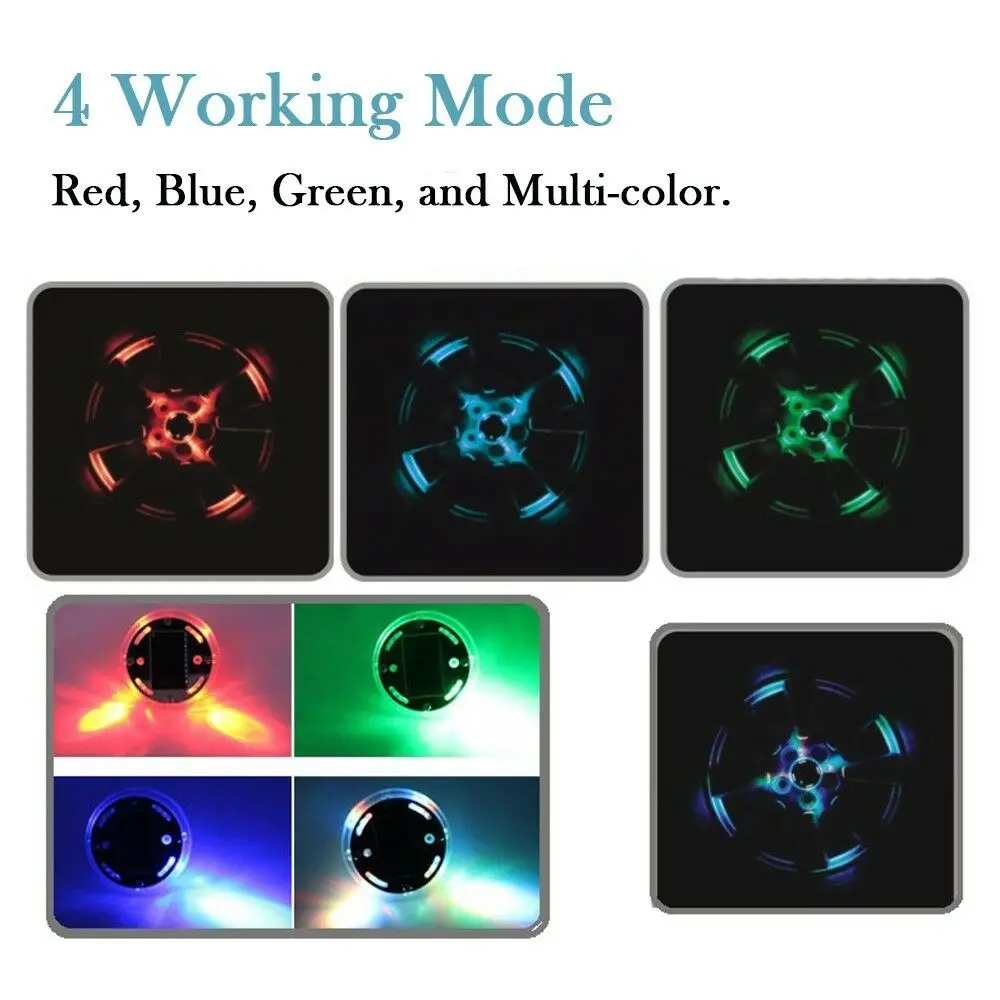 4 режима Авто Автомобильная солнечная вспышка светодиодная Ступица колеса