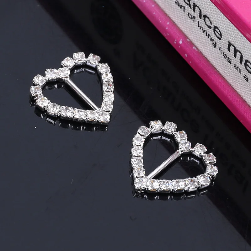 Новинка 100 года слайдеры в виде сердца стразы пряжки для сумок прозрачная