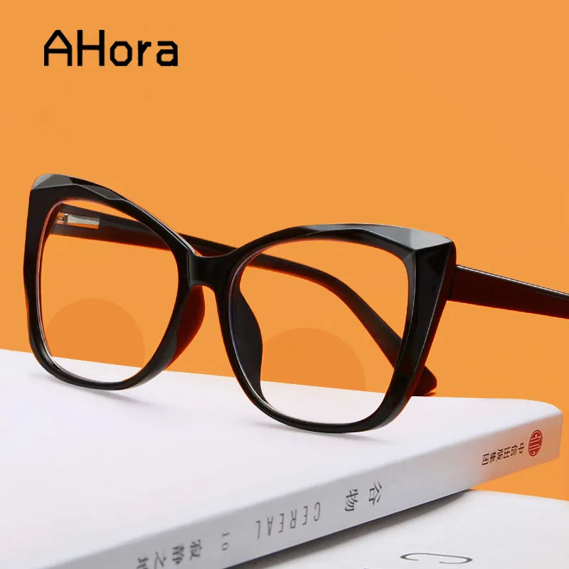 Ahora Bifocal Oversize Cateye Reading Glasses Women Spectacles Frames Near&Far Sighted Optical Presbyopic Eyeglasses +1.50 2.50
