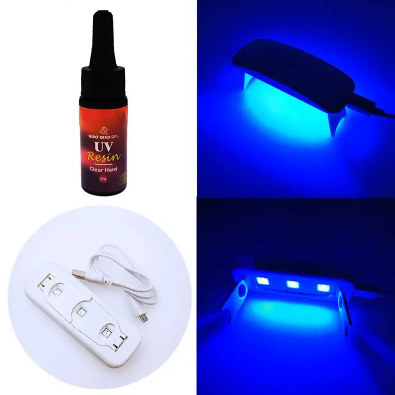

Handmade Resin Crafts DIY UV Lamp Crystal Epoxy Pigment Set Jewelry Making Tools