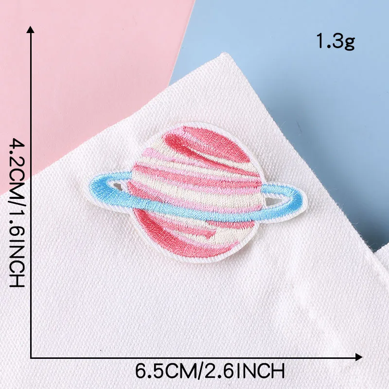 Нашивки с вышивкой космического корабля Мультяшные летающие блюдце аппликация