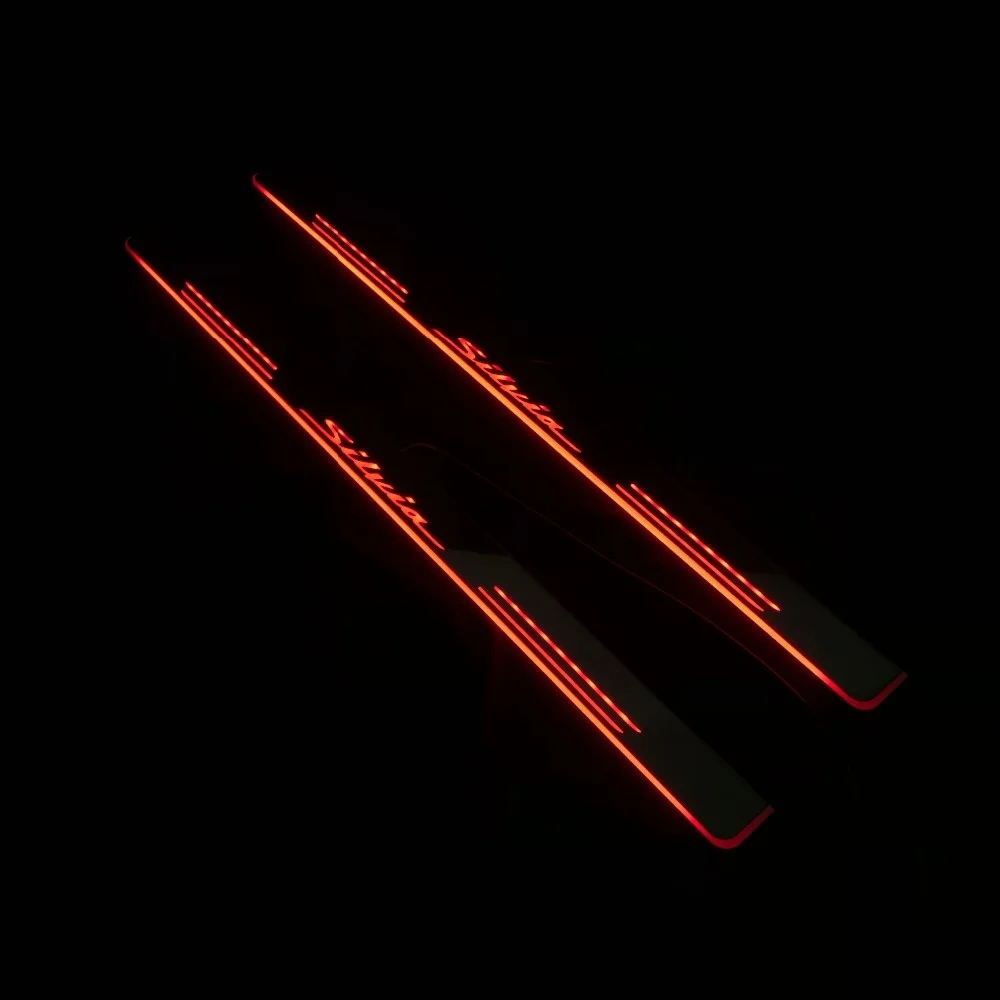 

Express delivery led door sill plate strip welcome light threshold guard protectors for subaru silvia