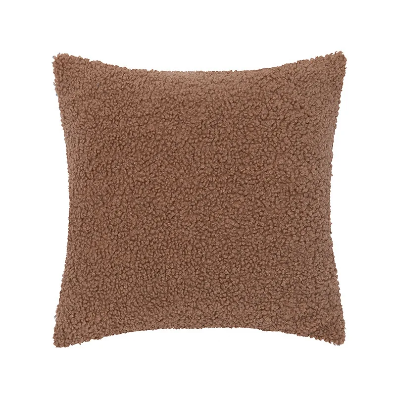 7 colors Light luxury 3D soft plush sofa decorative cushion cover brown pink white blue pillow home office car pillowcase | Дом и сад