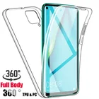 Двойной чехол с полным покрытием 360 для Huawei P20 P40 P30 Lite Mate 40 30 Honor 9X 20 S P smart 2021 2019 Nova5T, прозрачный чехол для телефона