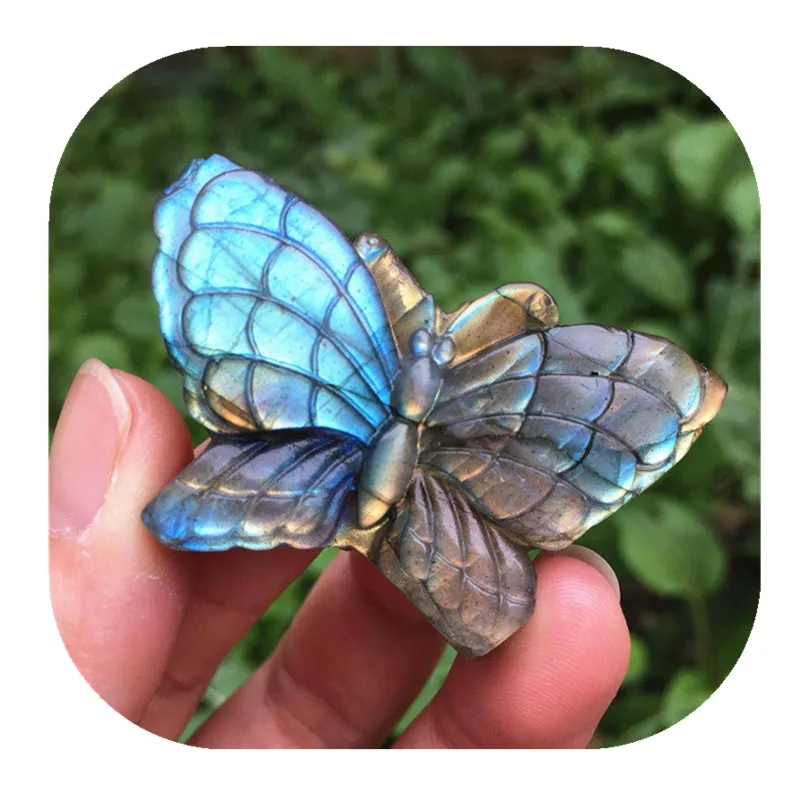 

Labradorite Butterfly Hand Carved Gemstone Natural Folk Crafts For Gifts