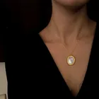 Louleur Ретро 925 Серебряное ожерелье дизайн Овальная ракушка ожерелье с подвеской для женщин серебро 925 ювелирные украшения стерлингового серебра 925