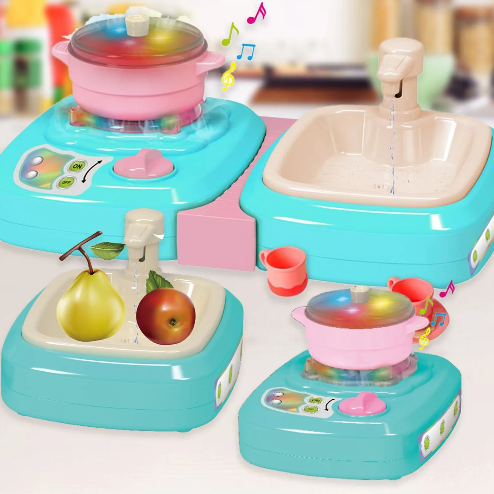 

Children Sink Dishwashing Set Toy Kid Simulated Kitchen Toy Set Educational Play House Games Prop Sink Wash Suit Montessori Toy