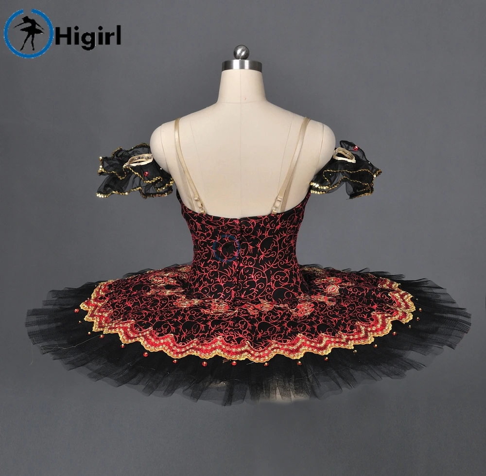 Черный красный балетный костюм балерины для взрослых балетная пачка девочек