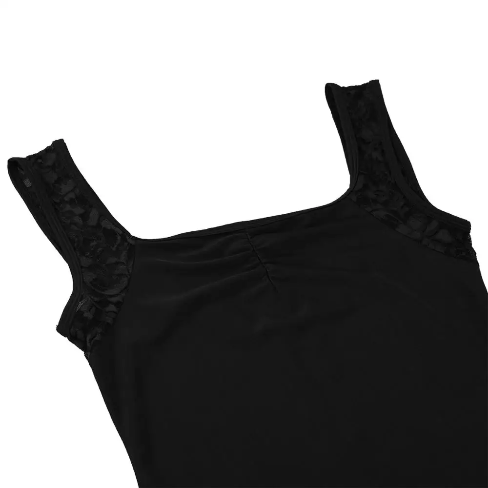 Женский балетный купальник без рукавов эластичный гимнастический с открытой