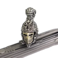 cupronickel brass roman knight helmet skull diy knife beads tools edc jewelry pendant keychain accessories