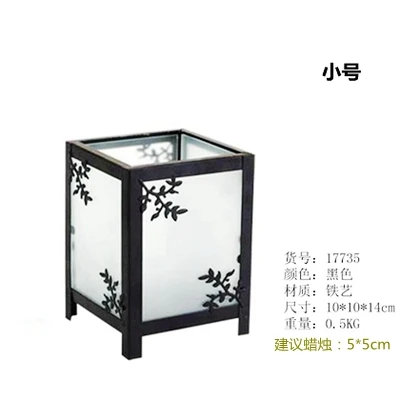 Стеклянный Железный подсвечник в стиле ретро китайские креативные подсвечники