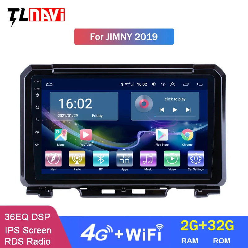 

4G Lte 2G RAM 9 Inch Android 10 Full Touch Screen Car Multimedia System For 2019 Suzuki JIMNY GPS Navigation