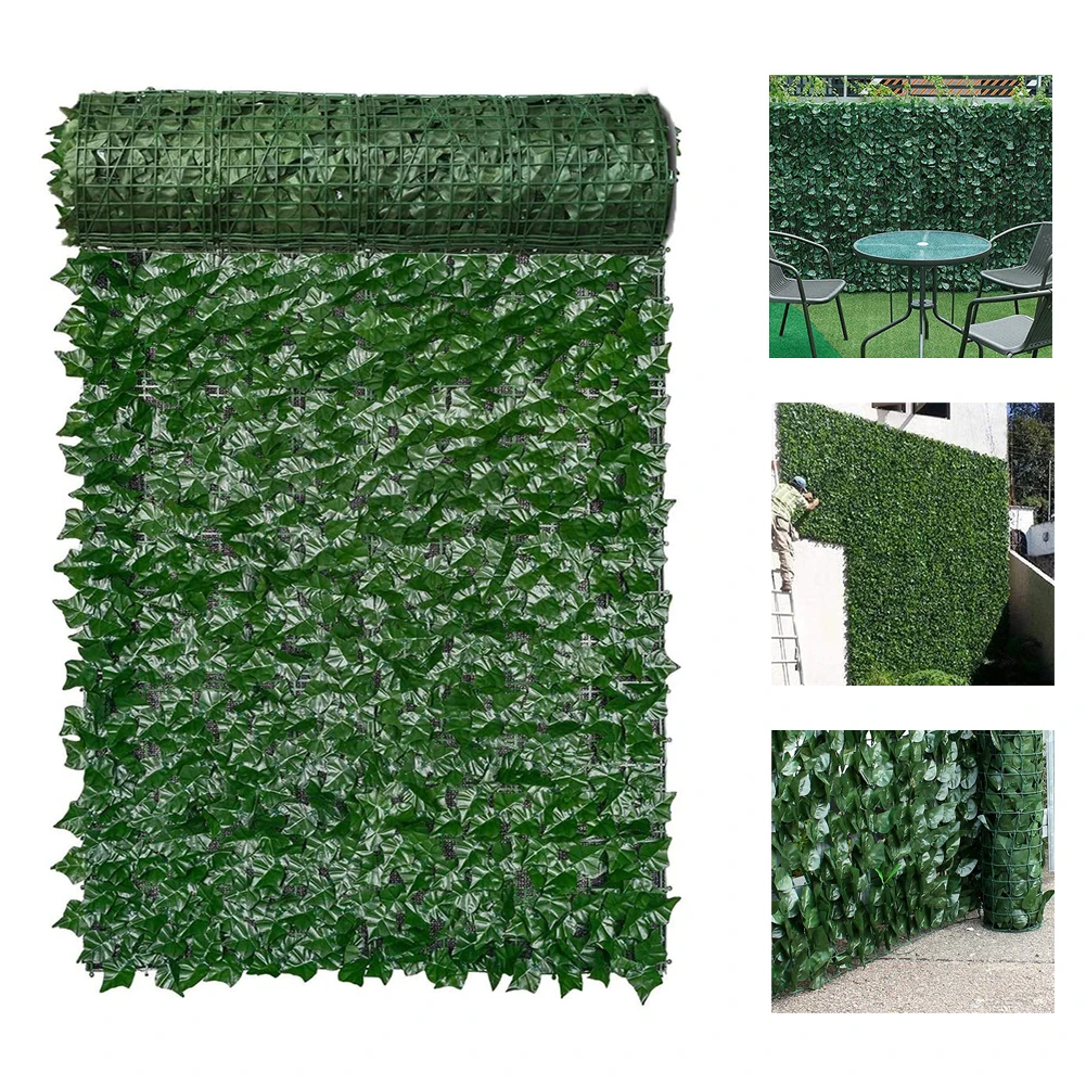 

Garden Plant Fence Artificial Hedge Green Leaf Ivy Fence Screen Plant Grass Backdrop For Privacy Protection Home Balcony Garden