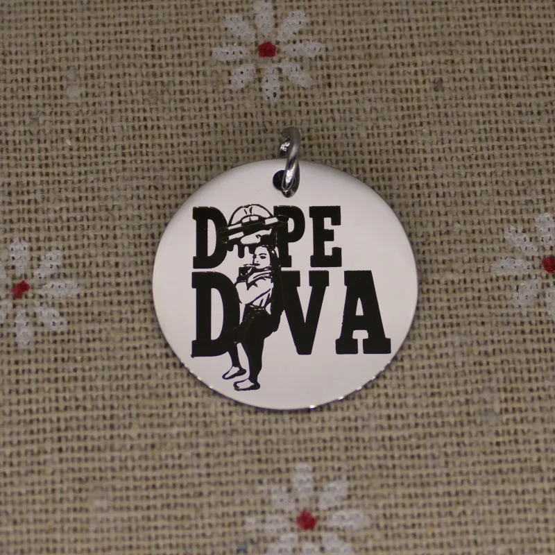 Dope Diva очарование афро сексуальная леди из нержавеющей стали подвески высоко