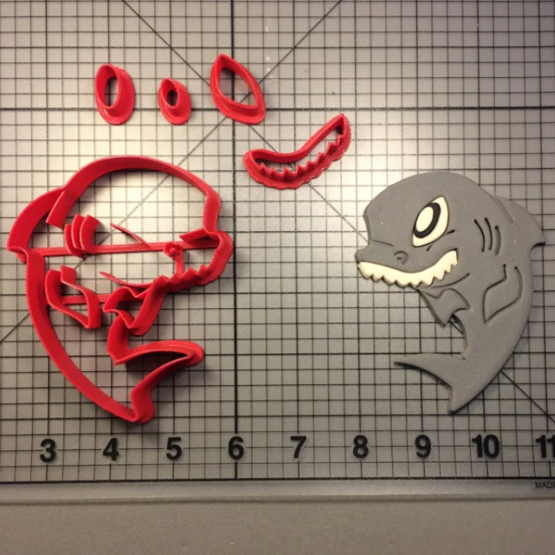 Ocean Animl Shark Silhouette Fondant Cupcake Top Cookie Cutter | Дом и сад