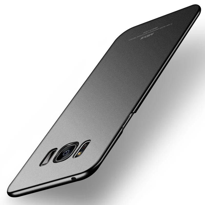 Черный Марка MSVII Для Samsung s8 Твёрдый Матовый Чехол ПК Задняя Крышка Супер Тонкий Чехол Для Телефона Для Samsung galaxy s8 plus - Цвет: Черный