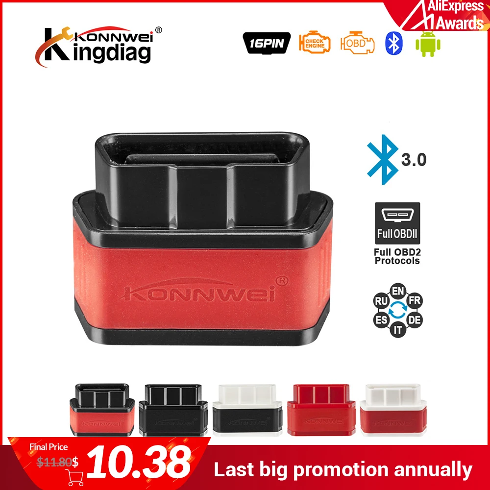 Инструмент для сканирования konnwei pro obd2 konnwei KW903 obd2 адаптер инструмент для сканирования Bluetooth автоматический диагностический инструмент elm 327 адаптер BT