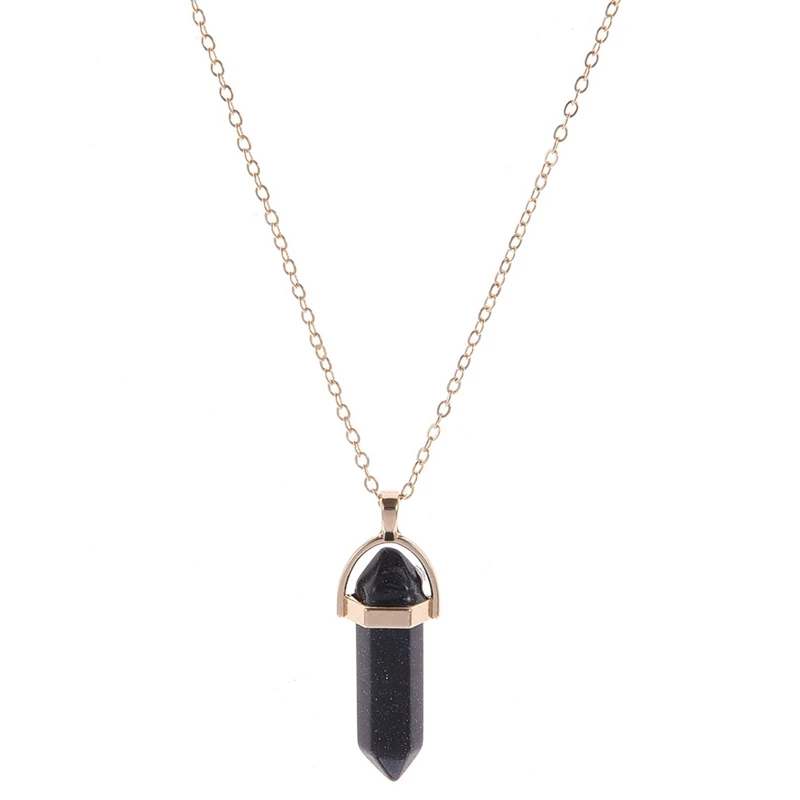 

COSYOO Fashion Trend Crystals Necklace Bohemian Hexagon Pendant Necklace Female Hexagon Crystal Necklace Gift 2021 NEW