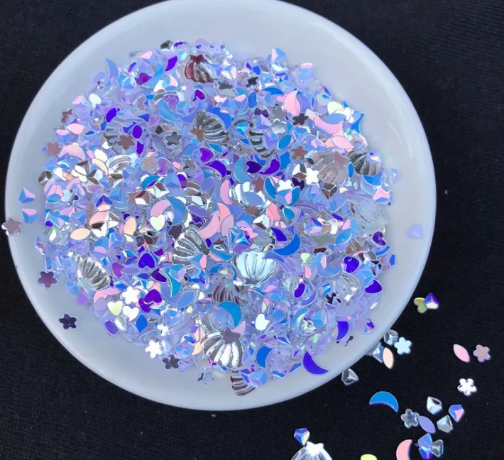 12 г/лот Slime Подвески ПВХ DIY Морская звезда оболочки шарма сердца для Slime наполнители Подвески UV шармы - Окраска металла: 10