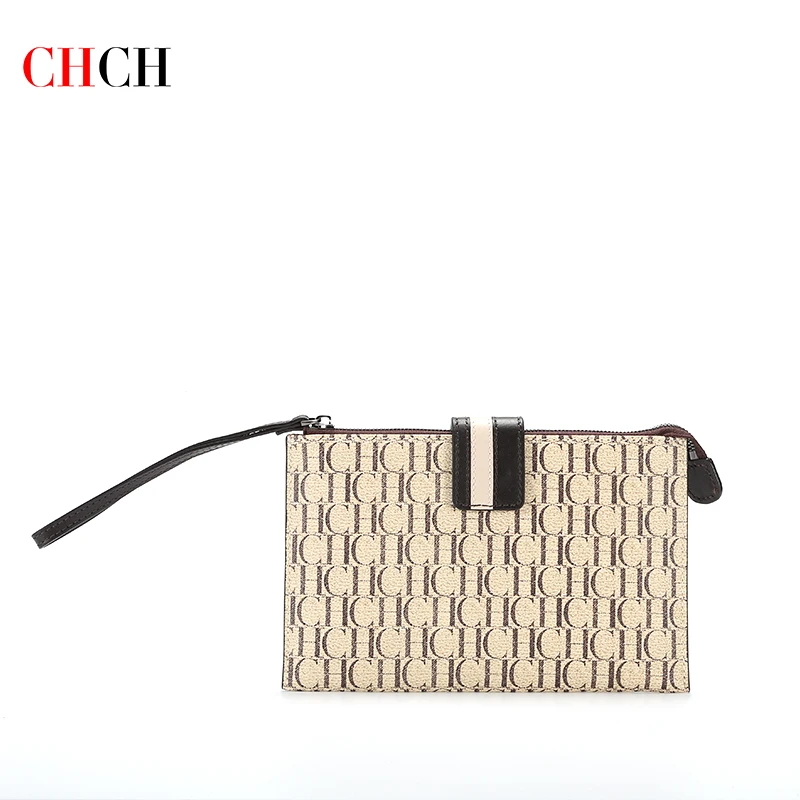 

CHCH Fashion Luxury Clutches Long Coin Purse Zipper ​Card Holder Letter Wristlets Phone Bags Large Capacity Wallet Handbag