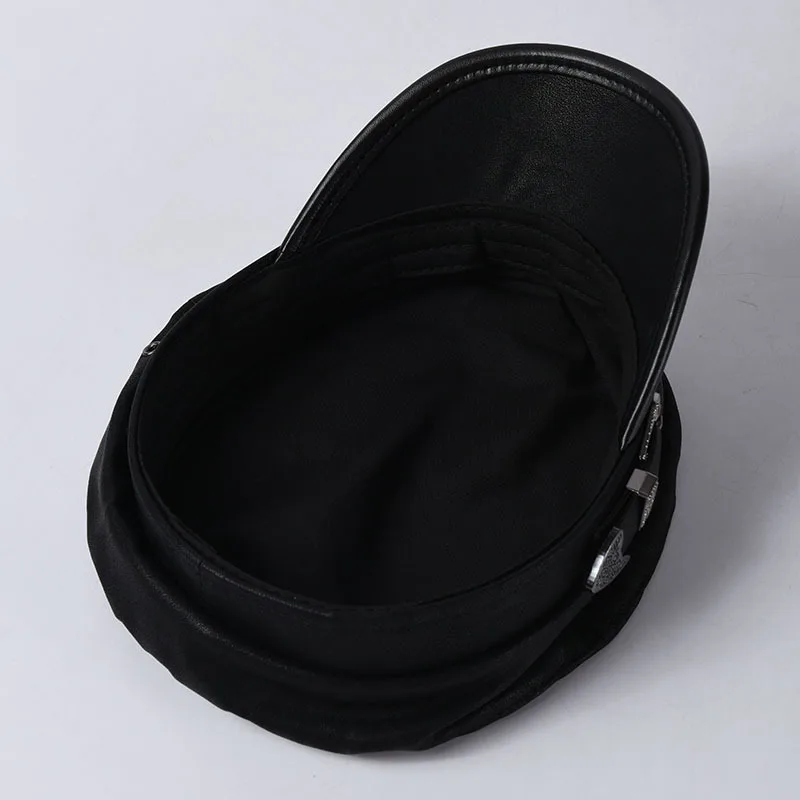 2019 осенне-зимняя женская темно-синяя кепка модные армейские военные шапки из