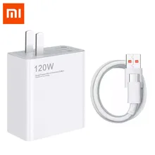 Original Xiaomi Quick Charge 120W Charger New Technology Fast Charge with Type-C Cable for Xiaomi 10 Ultra Smartphones Laptop