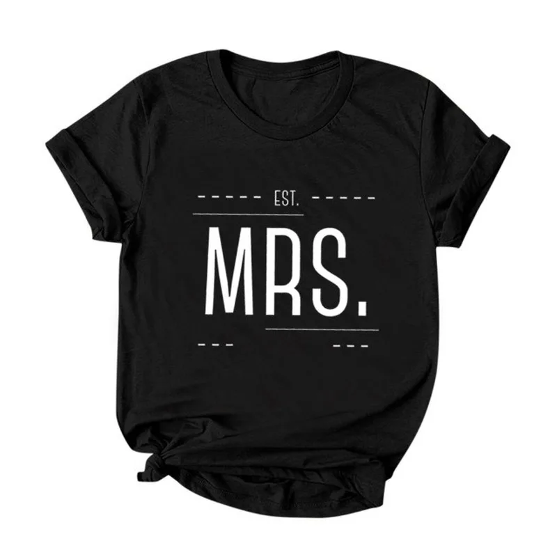 

Couple T Shirt MR MRS Print Lovers T Shirt Short Sleeve O Neck Loose Couple Tshirt Women Man Tee Shirt Tops Clothes