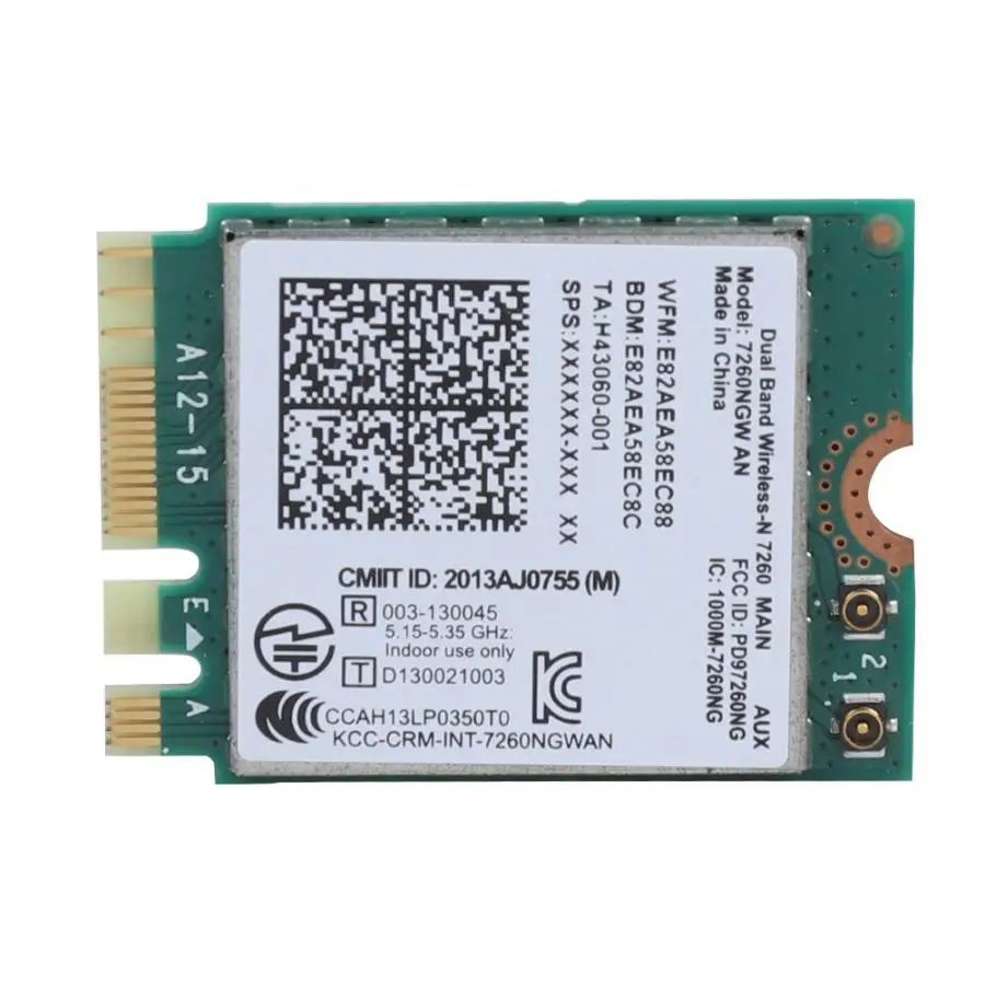 Wifi карта для Intel 7260NGW беспроводная wifi 2 4G/5G Bluetooth 4 0 сетевая порта|Сетевые карты| |