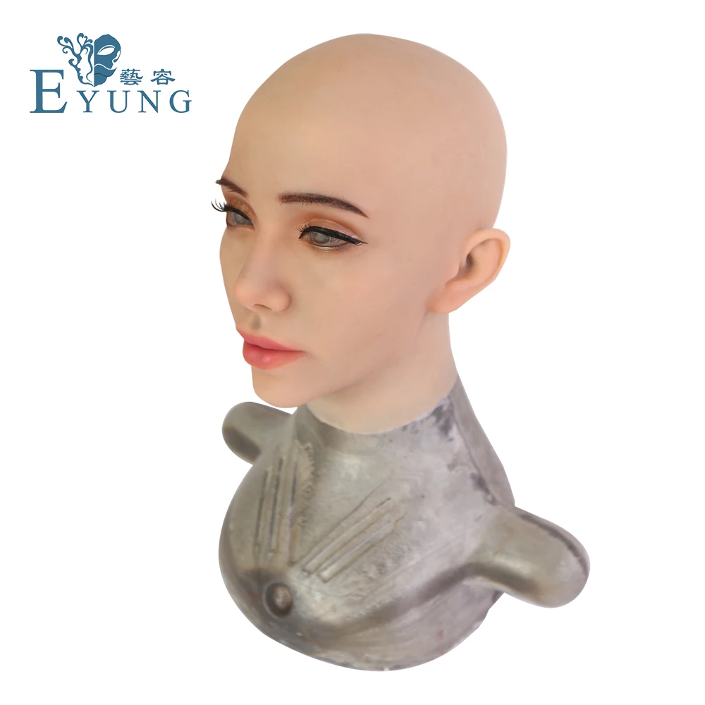 EYUNG, косплей, новинка, Кэти, силиконовая женская маска для мужчин и транссексуалов, кроссдрессер для мужчин, качественная, ручная работа, мягкая силиконовая Реалистичная маска