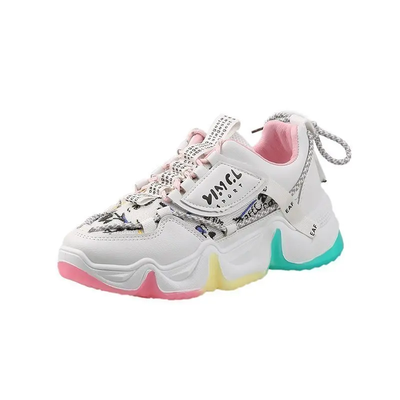 

2021 Summer Women's Sports Shoes White Women Shoes Casual Platform Flats Ladies Vulcanize Shoes Running Sneakers Female Shoes