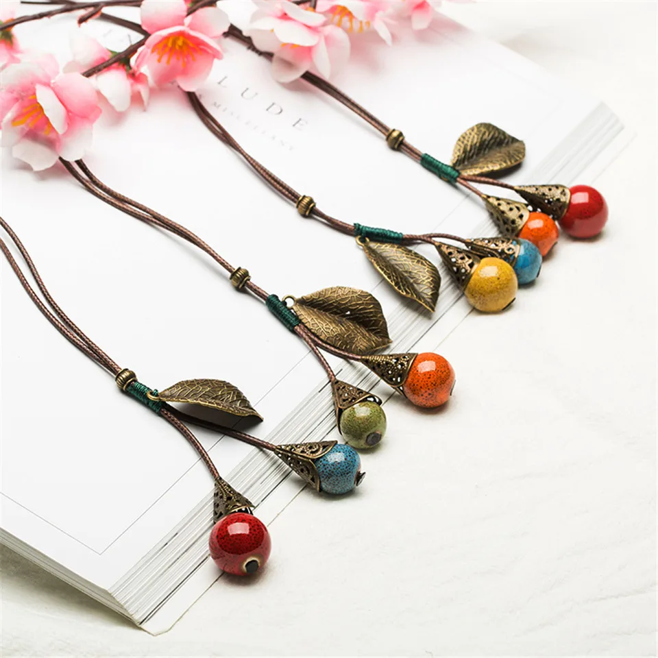 Новый стиль кисточкой перо павлина чешское длинное ожерелье оболочки свитер