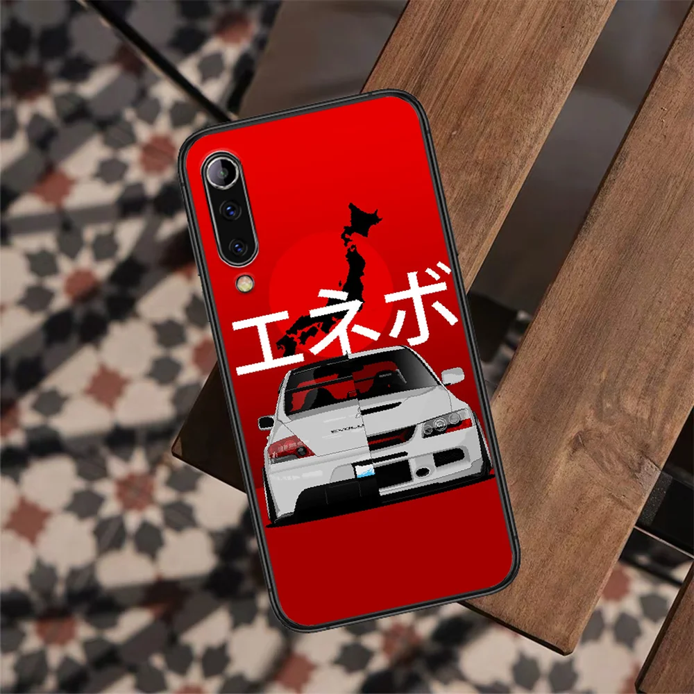 

M-Mitsubishi Car EVO Phone Case For XIAOMI MI 8 9 SE Note 10 T Lite Pro Max 2 POCO X A 3 black Coque Fashion Hoesjes Trend Etui
