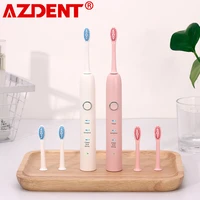 azdent smart 4 modes ultrasonic electronic toothbrush sonic electric teeth brush adult dental oral hygiene toothbrush 3 heads