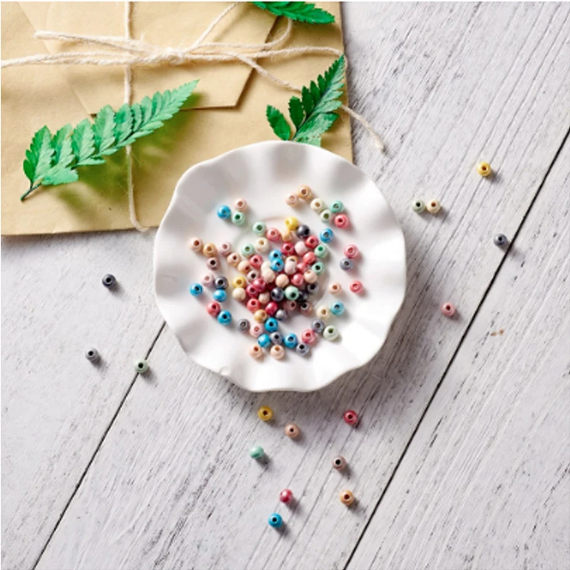 100 шт. 6/8 мм круглые деревянные бусины для изготовления ювелирных изделий