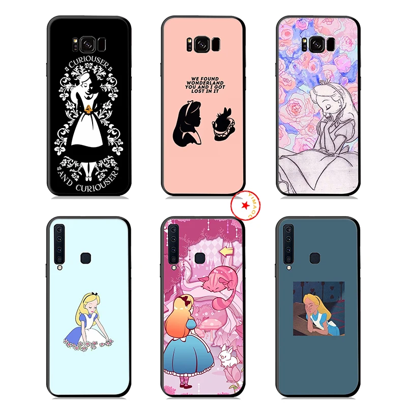 Алиса в стране чудес мягкий силиконовый чехол для телефона samsung Galaxy A9 A8 A7 A6 плюс 2018