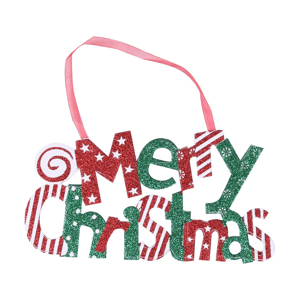 С Рождеством Английский алфавит гирлянда аксессуары посылка дерево открытка